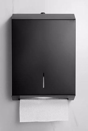 Mat Siyah Renk Çelik 200'lü Z Katlama Kağıt Havlu Dispanseri (paslanmaz Üzeri Fırın Boyalı)