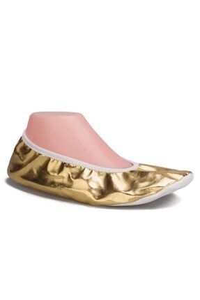 Pisi Pisi Altın Sarısı Gösteri Ayakkabısı Kaymaz Tabanlı Babet Ayakkabı