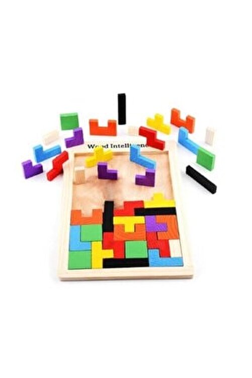 Wooden Toys Wood Intelligence Ahşap Tetris -Blok Puzzle Zeka Oyuncağı Seti 2