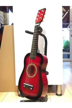 Simge Çocuk Gitarı Kırmızı 60cm Ahşap 6 Telli Penalı Kırmızıgitarçocuk