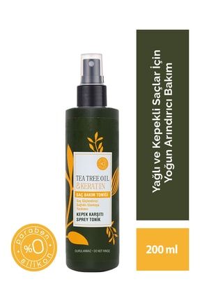 Tea Tree&keratin Yağlı Ve Kepekli Saçlara Özel Arındırıcı&hacimlendirici Saç Toniği-200ml