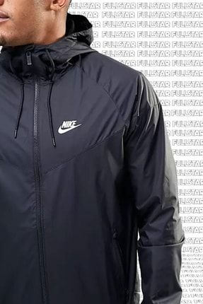 Nike Sportswear Windrunner Jacket Kap onlu Erkek Ceketi Siyah