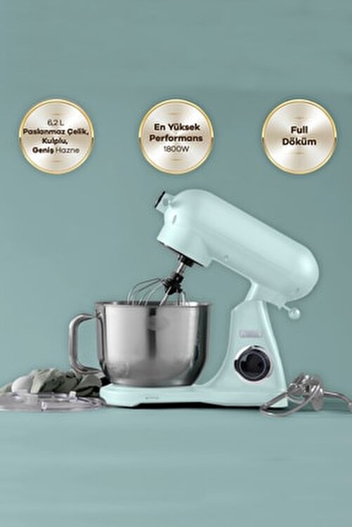 karaca powercast chef dokum stand mikser 1800w mutfak sefi green fiyati yorumlari trendyol