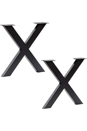 X Ayak Masa Ayağı Metal Ayak Siyah