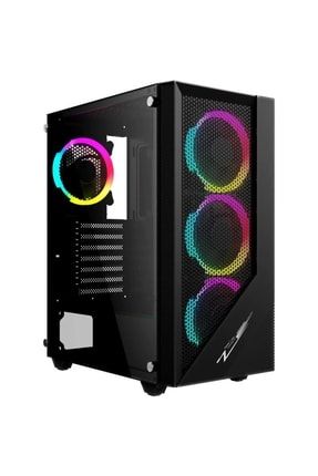 Fortes Mesh 4x120mm Rainbow Fanlı Pro Gaming Oyuncu Bilgisayar Kasası (PSU YOK) RedlineMesh