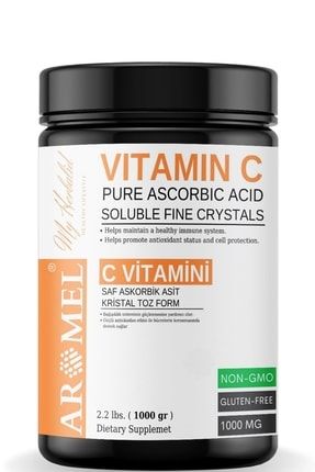 C Vitamini 1 Kg | Askorbik Asit | Avrupa,ekstra Saf | Yenilebilir Toz Form