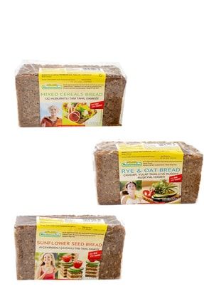 Tam Tahıllı Ekmek Paketi (Yulaf-Çavdar & Ruşeymli, Üç Hububatlı, Ayçekirdekli Çavdarlı)