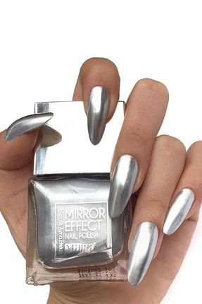 Metalik Ayna Efektli Oje Gümüş 15ml