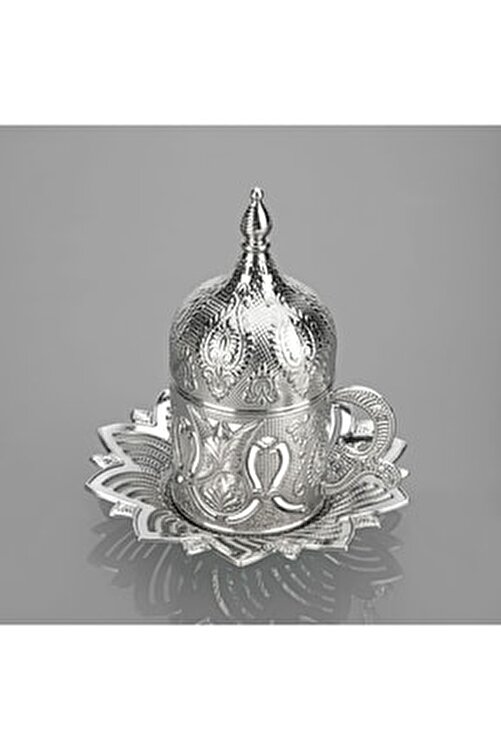 Elen Hediyelik Tekli Metal Kaplama Kahve Fincanı Gümüş Fiyatı  