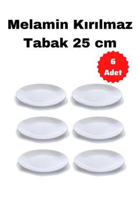 6 Adet Melamin Kırılmaz 25 Cm Eo Servis Tabak At325