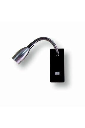 wolfmar yatak basi aplik okuma lambasi antrasit renk 3w 220v led lamba fiyati yorumlari trendyol