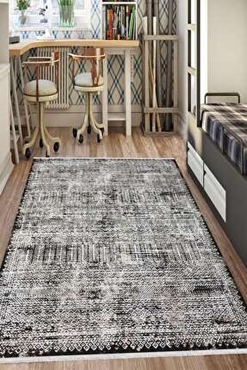 koza hali pera siyah krem akrilik hali 45686a fiyati yorumlari trendyol