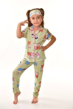 Peppa Pigs Baskılı Kız Çocuk Pijama Takımı