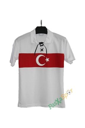 Beyaz Türkiye Ay Yıldızlı Nostalji Milli Takım Retro Maç Forması