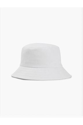 Düz Beyaz Kova Şapka Balıkçı Şapka Bucket Şapka