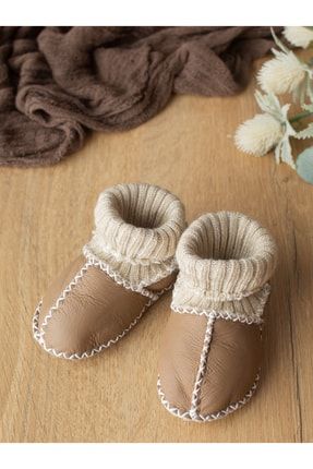 Organik Deri Bebek Ayakkabısı Unisex Yeni Sezon