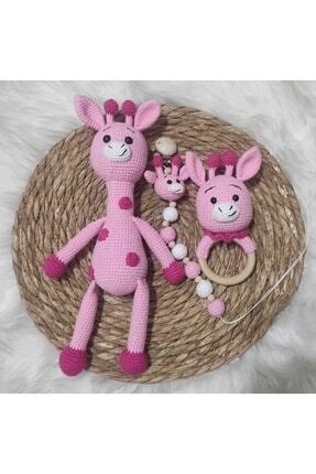 bebek pembe zürafa baskı