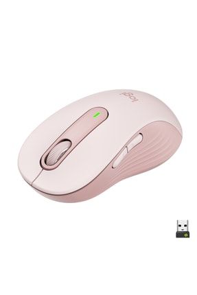 Signature M650 Büyük Boy Sağ El Için Sessiz Kablosuz Mouse - Pembe