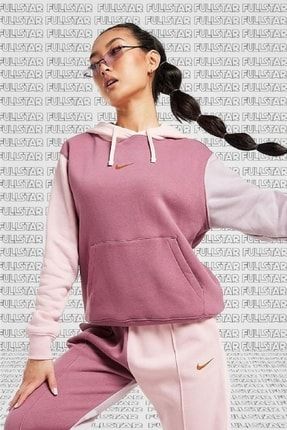 Nike Color Block Pullover Loose Fit Hoodie Kapu onlu Bol Kesim Sweatshirt Fiyat Yorumlar Trendyol