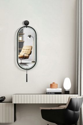 Serenity Black Ayna, Dekoratif Modern Duvar Aynası