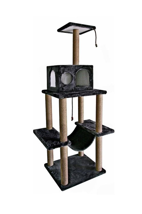 Enzoo Kedi Tirmalama Tahtasi Evi Uc Katli Siyah Uzun Platform Tower Xxl Fiyati Yorumlari Trendyol