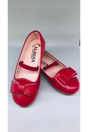 Ayakkabı Kız Çocuk Papyon Detaylı Kırmızı Babet