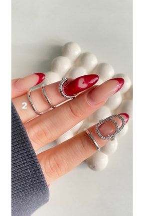 Silver nail ring hot sale