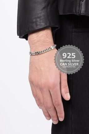 925 Ayar Gümüş Erkek Luxury Gurmet Bileklik 6 Mm