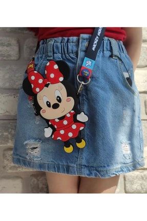 Kız Çocuk Minie Mouse Silikon Çanta-kırmızı