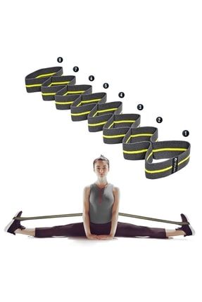 Sekiz Kademeli Pilates Bandı Direnç Bandı Yoga Lastiği Esneme Kayışı