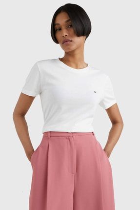Tommy Hilfiger Kad n Pastel Pembe Crew Neck Logo T shirt Ww0ww27735 Fiyat Yorumlar Trendyol