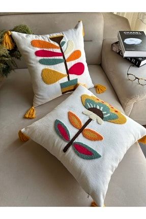 Ottoson Home Collection Punch Nakışlı 2 Adet Kırlent Kılıfı