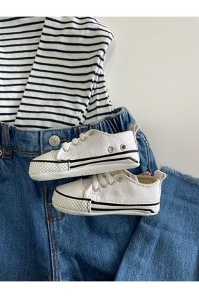 Kız / Erkek Bebek Ilk Adım Spor Ayakkabısı Beyaz Converse Modeli