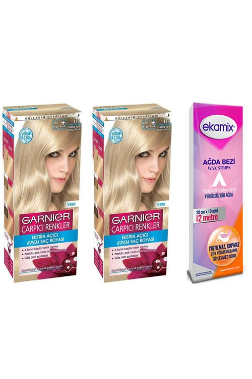 Garnier 111 Ekstra Acik Gumus Sarisi Carpici Renkler Boya 2 Adet Fiyati Yorumlari Trendyol