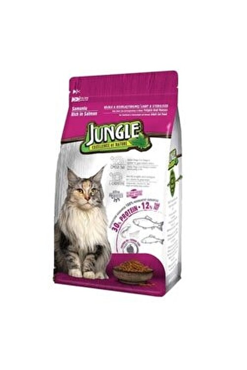 Jungle 12 Kg Sterilesed Somonlu Kisir Kedi Mamasi Fiyati Yorumlari Trendyol