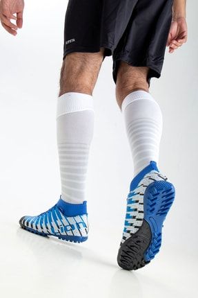 Unisex Çoraplı Halı Saha Futbol Ayakkabısı Siyah Sax