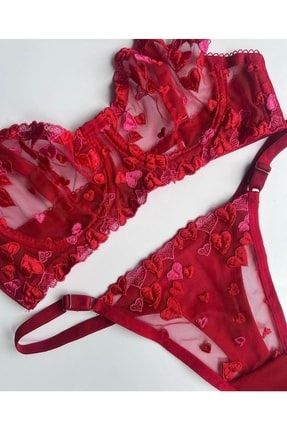 Pocion de cereza Underwear Set - Red - Heart - Trendyol
