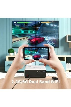 WEWATCH Wifi Ve Bluetooth Özellikli 4k 400 Ansı 18500lm Projektör