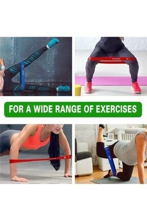 Clifton Pilates Direnç Lastiği Aerobik Yoga Gym Egzersiz Bandı Spor Seti  Plates 5'li Bant Seti