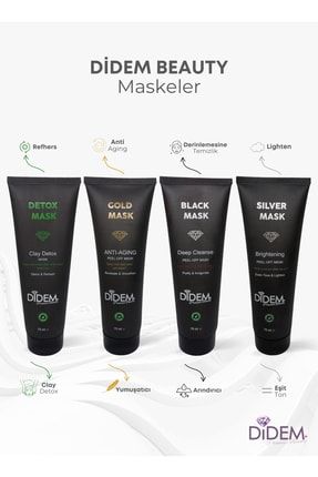 4'lü Maske Seti Gold Mask + Sılver Mask + Detox Mask + Black Mask