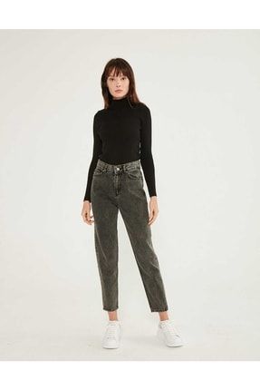 DRC trend Fume Yuksek Bel Yumu ak Dokunu lu Rahat Kesim Mom Jean Kot Pantolon Fiyat Yorumlar Trendyol