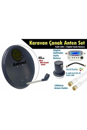 40cm Karavan Çanak Anten Seti +dijital Uydu Bulucu
