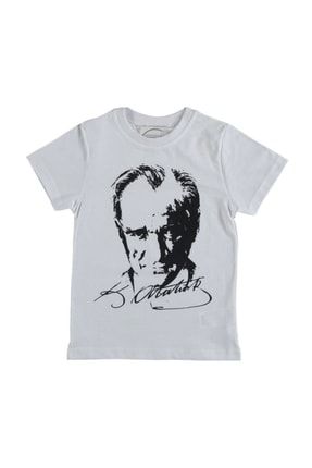 Erkek Ve Kız Çocuk Atatürk Baskılı Tişört/ T-şhirt