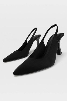 Siyah Süet Topuklu Ayakkabı