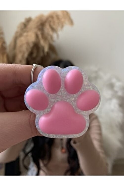 Hologram Simli Pati Pembe Detaylı Telefon Tutucu Popsocket RNKLPTPPSCKT0001