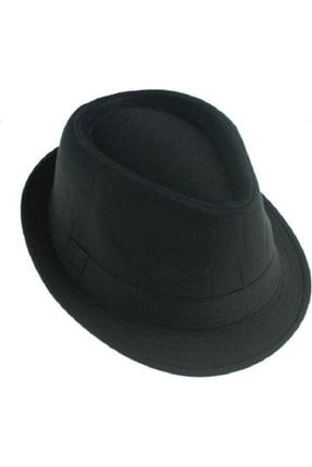 Unısex Çocuk Siyah Fotr Şapka