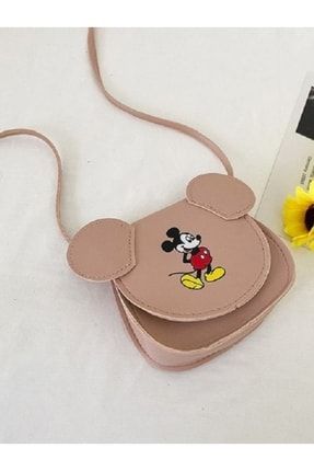 Mickey Mouse Figürlü Çocuk Deri Çanta