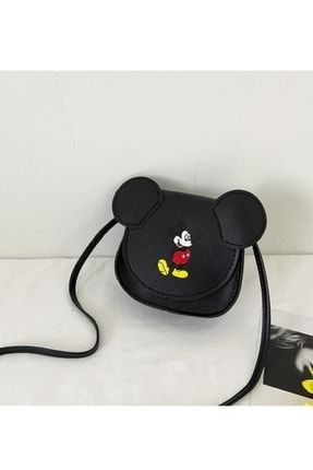 Mickey Mouse Figürlü Çocuk Deri Çanta 12cm