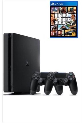 Playstation 4 Slim Kasa 500 Gb +( Yenilenmiş. )+ 2. Ps4 Kol + Gta 5 Dahil 15 Dijital Oyun Hediyeli