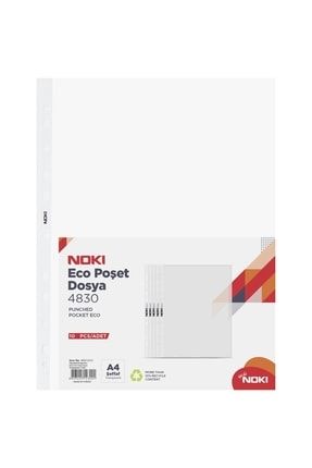 A4 10'lu Eco Delikli Plastik Poşet Dosya 4830-eco